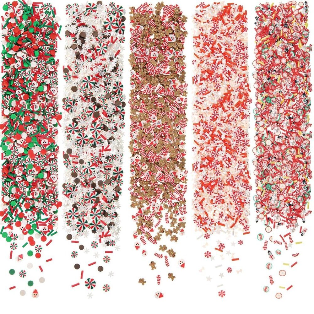 250 Grams Christmas Fake Chocolate Candy Sprinkles Tiny Polymer Clay Embellishme